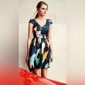 Anthropologie Pinion Dress Moulinette Soeurs Size 4 Fit & Flare